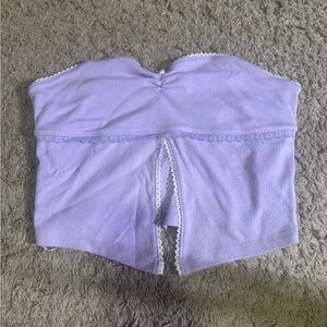 Kimchi Blue Lilac Top with White Lace Size L